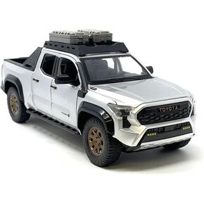 Toyota Tacoma Trailhunter Diecast Model, 1:24 Scale, Black, 2025 (Silver)