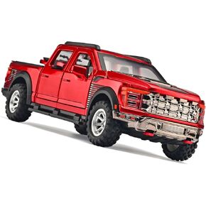 Pickup Truck Toys for Boys Die Cast Truck F150 Toy,1/24 Die Cast Metal Toy Trucks,Pull Back Car F150 with Light and Sound,Trucks for Kids Ages 4-8（White）