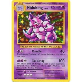 Pokemon - Nidoking (45/108) - XY Evolutions - Holo