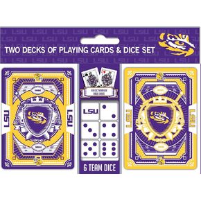 Masterpieces LSU Tigers - 2-Pack Playing Cards & Dice Set