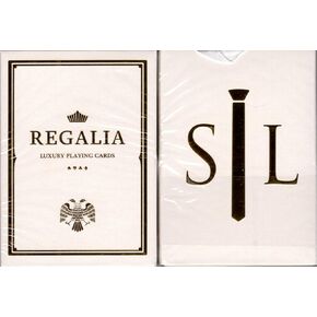Regalia White Gold Luxury Playing Cards Poker Size Deck Shin Lim Cartamundi