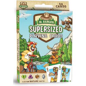 MasterPieces Licensed Kids Games - Jr Ranger - Supersized Playing Cards Games for Kids & Family, Laugh and Learn