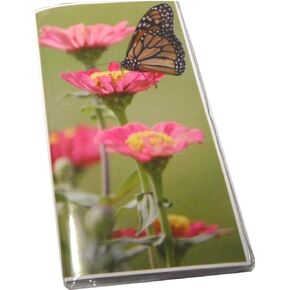 3 Year 2026 2027 2028 Pocket Calendar Planner with Note Pad Wildlife & Flower Prints (Monarch)