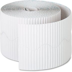 Pacon 37016 Bordette Decorative Border, 2 1/4-Inch x 50-Ft Roll, White