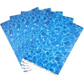 BESPORTBLE 5 Sheets Self-Adhesive Artificial River Sheet for DIY Micro Landscape Models, Ripple Water Effect Stickers for Miniature Lake, River, and Diorama Scenery