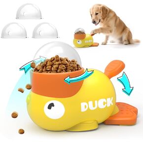 Dog Interactive Treat Dispenser Toy Food Puzzle Slow Feeder Duck-Shaped Dog Puzzle Feeders for Small Medium Dogs Cats IQ Training Reduces Bloating for Healthy Eating