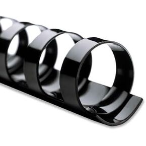 4000056G GBC CombBind 7/16 19 Ring Spiral GBC Plastic Comb Binds Black 100 Pcs.