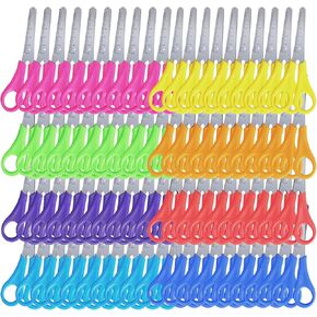400 Pack Kid Scissors 5 Inch Safety Blunt Tip Scissors 8 Colors Safety Kids Scissors Comfortable Grip Handles Scissors for Student School Office Home Sewing Fabric Cards Paper Cutting Craft Supplies