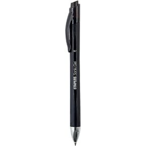 STAPLES Sonix Retractable Gel Pens, Medium Point, 0.7mm, Black Ink, 36/Carton (13561-CCVS)
