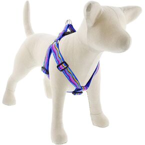 Adjustable Medium Dog Step in Harness by Lupine 1" Wide Ripple Creek Design with 19-28" Girth