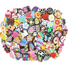 200Pcs Non-Repeat Silicone Focal Beads for Pens,Random Different Focal Bead Bulk Mixed Cute Loose Beads for Beadable Pen Keychain Jewelry Making DIY Gift Class Prize