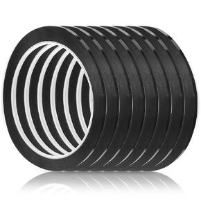 8 Rolls 164 Feet 3mm Self Adhesive Dry Erase Board Pinstripe Tapes Black Per Roll White Board Tape Pinstripe Tape for Classroom and Office Presentations DIY Art Crafts