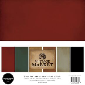 Echo Park Paper Vintage Market Solids Kit, Various