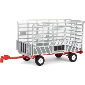 1/64 Bale Throw Wagon, Silver & Red Greenlight Down on The Farm Series 9 48090-F