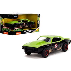 Jada Toys – Hollywood Rides TMNT 1967 Off-Road Chevrolet Camaro – Die-Cast Model Car – Opening Doors, Detailed Interior – 1:32 Scale Collectible – Age 8+, Green & Black (Iconic)