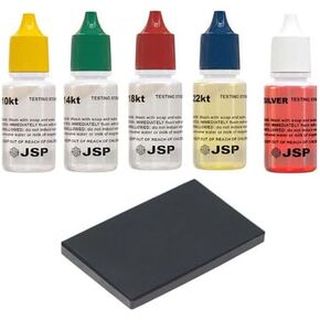 Gold Silver Jewelry Tester Appraisal Kit 10K 14K 18K 22K 24K Test Precious Metals 999 925 with Scrap Stone Testing