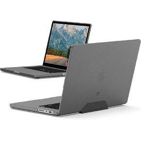 [U] by UAG Designed for MacBook Pro 16" Case 2021-2023 A2991 M3 Pro/Max, A2780 M2 Pro/Max, A2485 M1 Pro/Max Lightweight Scratch Resistant Touch ID DOT Protective Laptop Cover, Grey Translucent Ash