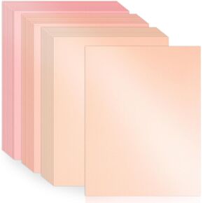 Whaline 30 Sheet Gradient Pink Shimmer Cardstock 8.3 x 11.7 Inch Thick Card Stock Paper 92lb/250gsm Printer Paper for Prints DIY Craft Making Supplies