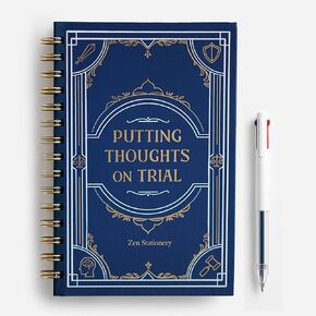 Putting Thoughts on Trial, 2025 CBT-Inspired Fun Courtroom-Style Journal to Challenge Unhelpful Thoughts, Build Resilience - Negative Thoughts Transformer Notebook with Free 3-Color Pen - Women & Men
