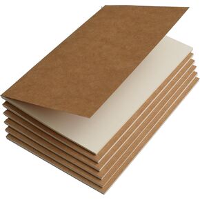 TWONE Notebook, 6 Pack Softcover Kraft Paper Notebooks Dot Grid Note Book Journals for Office School Business Work Writing, 5.5" x 8.25", 80Gsm, 30 Sheets