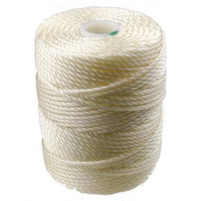 C-LON Tex 400 Heavy Weight Bead Cord, Vanilla- 1mm, 39 Yard Spool