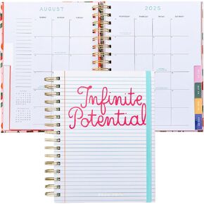 ban.do 17-Month Medium Daily and Weekly Planner August 2025 - December 2026, Hard Cover Spiral Agenda with Monthly Calendar, Stickers, Art & Bonus Pages (Cherries and Strawberries)