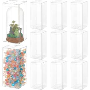 Benecreat 15pcs مربع هدايا Clear PVC ، 3.15x3.15x7.08 بوصة مربعات لصالح الشفافة ، مربع حلوى البلاستيك الشفاف لعيد الميلاد ، حفل زفاف ، حفلة ، أعياد الميلاد.