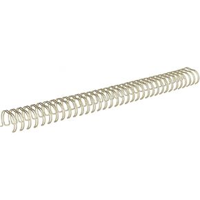 50Pcs 3/4in Metal Double Loop Binding Wires Wire Spines Combs Spiral Binding Coils Wire Binding Spines Twin Loop Wires 180 Sheet Capacity for Document Notebook Making (Light Gold)