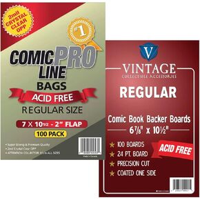 Comic ProLine 100-Ct Bags and Boards Regular Size
