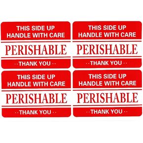 200 2x3 Fragile Handle with Care Perishable Shipping Labels Stickers