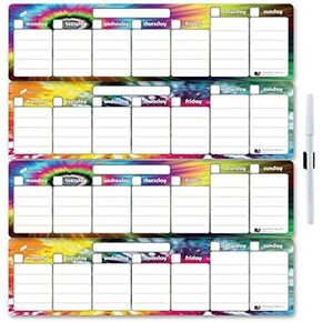 TIE DYE DREAM: تقويم مغناطيسي جاف ، بواسطة Dream-N-Play ، Dim: 13.5 "x14" (P720TD26)