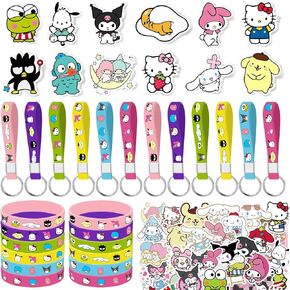AVONO Kitty Birthday Party Supplies, 86PCS Birthday Gifts Set for Kawaii Theme Party