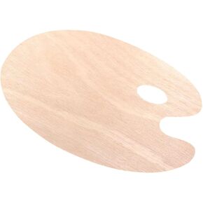 Gadpiparty 1PC Oval Wooden Color Mixing Board Portable Paint Tray for Oil Acrylic Watercolor Lightweight Palette for Artists Students Hobbyists Present Choice