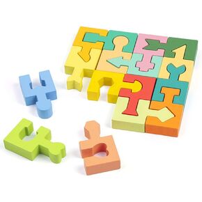 Globeball 16 Piece Creative Alien Puzzle Block Set 15+Teenagers Observation Training Portable Flat Puzzle