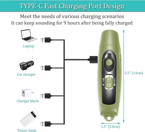Electronic Whistle Rechargeable for Referees Coaches Teachers Electric Whistle Handheld Blowless Whistles with Lanyard for Outdoor Games Sports Emergency Pet 4 Tones High Volume USB Charging, Black in Saudi Arabia