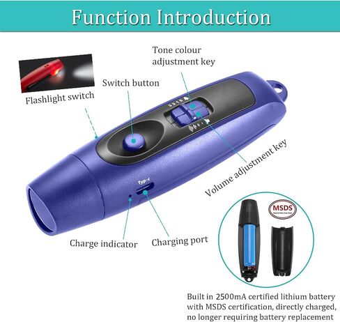 Electronic Whistle Rechargeable for Referees Coaches Teachers Electric Whistle Handheld Blowless Whistles with Lanyard for Outdoor Games Sports Emergency Pet 4 Tones High Volume USB Charging, Black in Saudi Arabia