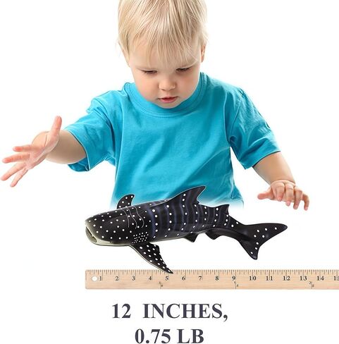 Gemini&Genius Realistic Great White Shark Action Figure - Ocean Shark Gift, Birthday Party & Baby Shower Cake Topper, Bath & Swimming Toy in Saudi Arabia