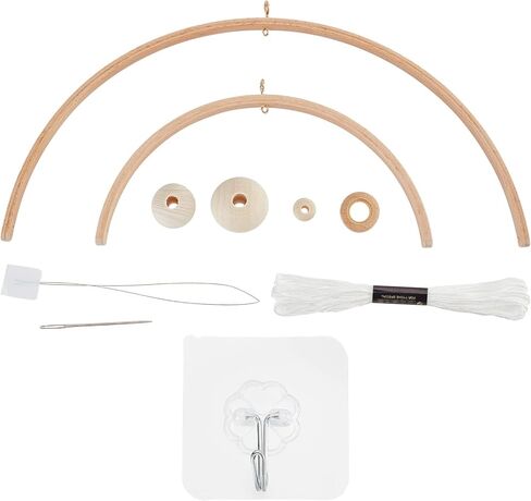 1 مجموعة الحضانة المتنقلة لتقوم بها بنفسك إطار خشبي سرير المحمول الرياح الرنين سرير الخشب المحمول شماعات إطار خشبي الحلي مجموعة اليدوية in Kuwait