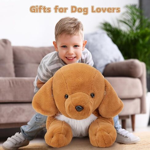 Tezituor Giant Dog محشوة حيوان ، 31.5 "كبيرة المستردات الذهبية الكبيرة ، لعبة Plush Cuddly Dog Plush Plush ، Plushies Plushies واقعية لأطفال عيد ميلاد in Kuwait