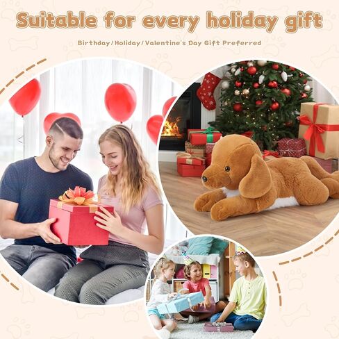 Tezituor Giant Dog محشوة حيوان ، 31.5 "كبيرة المستردات الذهبية الكبيرة ، لعبة Plush Cuddly Dog Plush Plush ، Plushies Plushies واقعية لأطفال عيد ميلاد in Kuwait