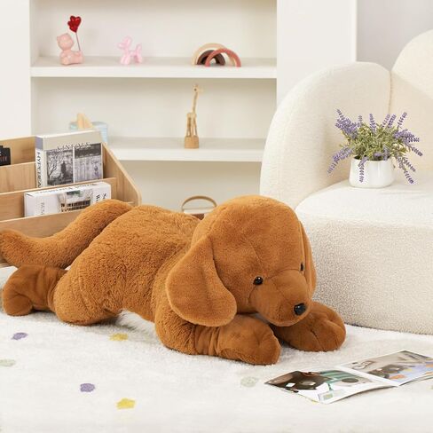 Tezituor Giant Dog محشوة حيوان ، 31.5 "كبيرة المستردات الذهبية الكبيرة ، لعبة Plush Cuddly Dog Plush Plush ، Plushies Plushies واقعية لأطفال عيد ميلاد in Kuwait