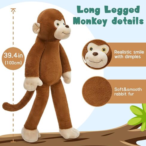 Tezituor Giant Dog محشوة حيوان ، 31.5 "كبيرة المستردات الذهبية الكبيرة ، لعبة Plush Cuddly Dog Plush Plush ، Plushies Plushies واقعية لأطفال عيد ميلاد in Kuwait