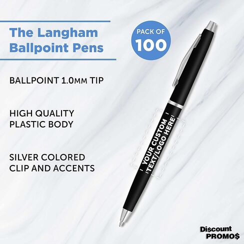 خصم العروض الترويجية المخصصة لانجهام الحبر الحبر - مجموعة من 50 أقلام الكتابة للعمل - أقلام بارد للكتابة والحبر الأسود والأبيض in Kuwait