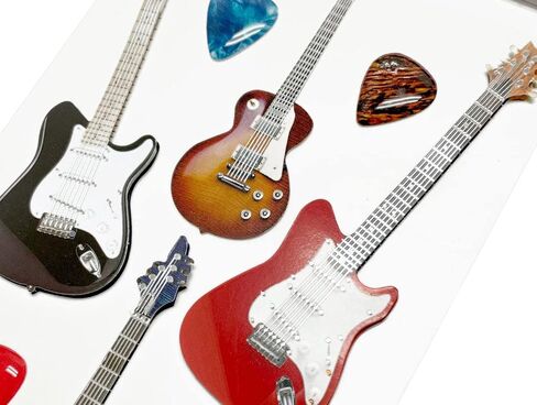 Paper House Productions Die -Cut Dimensional and Foil Scrapbook Sticker Sheet - Rockin 'Guitars in Saudi Arabia