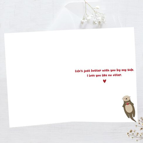 Funny Birthday Gifts Cards for Husband Wife Boyfriend Girlfriend, Happy Birthday To My Otter Half, Cute Otter Gifts, Sweet Husband Birthday Card from Wife in Saudi Arabia