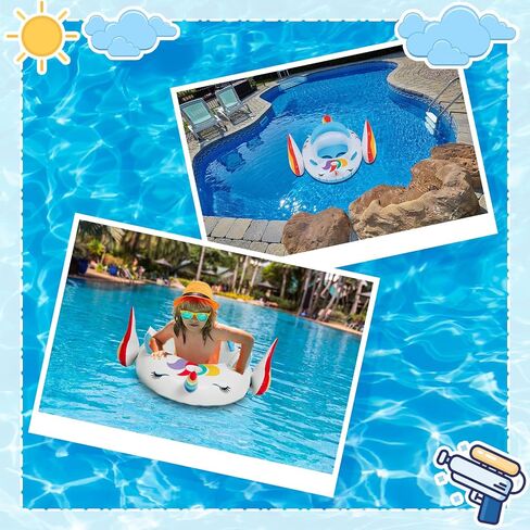 Kids Inflatable Pool Float with Integrated Squirt Gun,Fun Ride,on Float for Toddlers(Ages 3-8), Exciting Swimming Pool Toy for Boys and Girls in Saudi Arabia