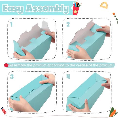 Colarr 36 Pack Cardboard Magazine Holder 12 Colors Magazine File Holder Magazine Storage Box Office Folders Organizer File Folder Bin for Home Office School Desk Supplies (Light Color) in Kuwait