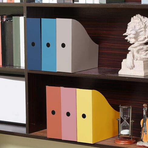 Colarr 36 Pack Cardboard Magazine Holder 12 Colors Magazine File Holder Magazine Storage Box Office Folders Organizer File Folder Bin for Home Office School Desk Supplies (Light Color) in Kuwait
