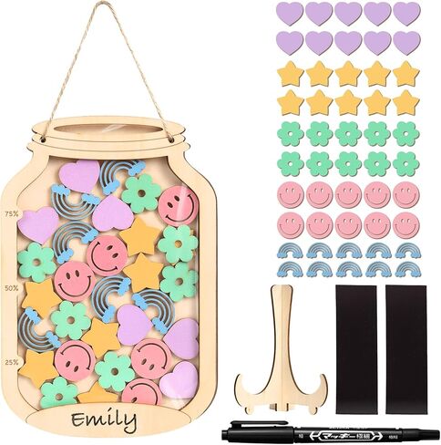 Personalized Magnetic Reward Jar for Kids, Star Jar Reward System for Classroom Board, Fridge Magnet, Wooden Classroom Incentive Jar for Teacher, Home Chore Chart Positive Behavior Training (Sport) in Kuwait