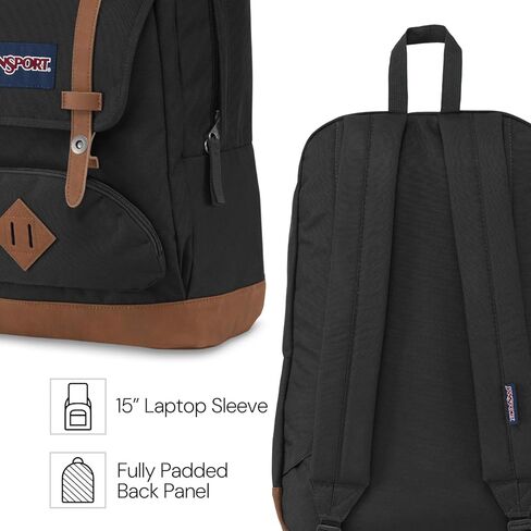 حقيبة كتف من Jansport Cortlandt Laptop ، Juniper العميق ، 15 بوصة كمبيوتر محمول كتف من الجلد المحمول مع مقصورة كبيرة ، أحزمة مبطنة للرجال والنساء in Kuwait